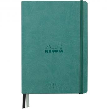 Goalbook Creation Maya negro A5 - Rhodiarama - Dot (puntado) Azul agua