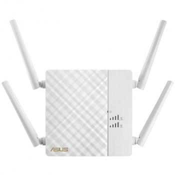 ASUS RP-AC87 - Repetidor Inalámbrico Dual-Band AC2600 Gigabit con 4 Antenas, Enchufe Rotativo y WPS, Color Blanco