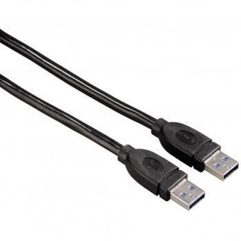 Cable USB 3.0 A macho - A macho, apantallado, negro, 1,8 m