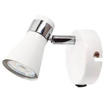 Aplique de pared simple con interruptor Serie Selna GU10 Blanco
