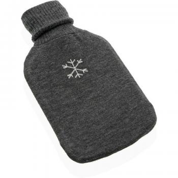 Bolsa de Agua Caliente Versa Gris Copos de Nieve Resistente al Agua