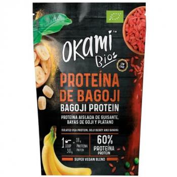 Okami Bio Proteína de Guisante Banana Goji Bio Sin Gluten Vegan 500g