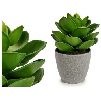 Planta Decorativa Gris 16 x 21 x 16 cm Verde Plástico