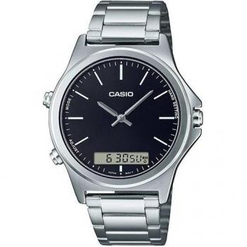 Casio Men's Analog-Digital Black Dial Stainless Steel Watch MTP-VC01D-1E
