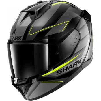 CASCO INTEGRAL SHARK D-SKWAL 3 SIZLER ANTRACITA-AMARILLO