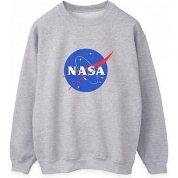 Sudadera con logo Insignia de la NASA para mujer XXL gris