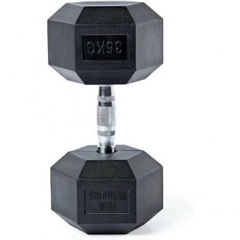 Mancuerna Hexagonal Dumbbell de 35 Kg Singular Wod