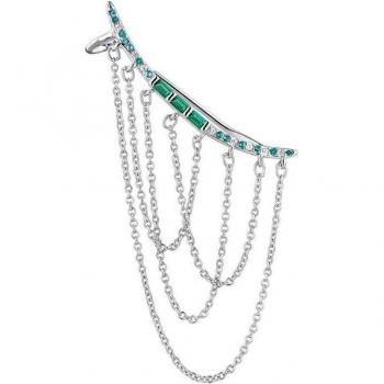 Pendiente trepador Earcandy Merari de plata y baño de rodio
