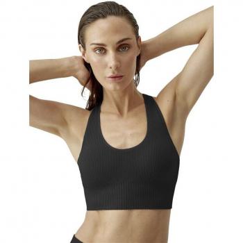 Born Living Yoga Top Samay Full Black Deportivo Alta Sujeción Canalé Sin Costuras
