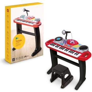 Teclado con micrófono, asiento, ritmo y melodías Rhapsody