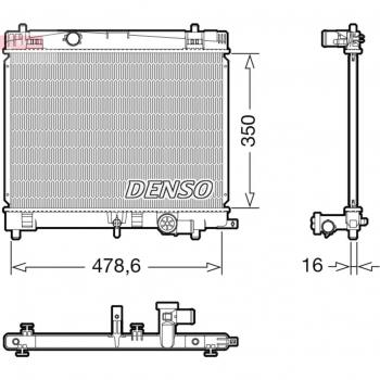 Enfriador de refrigeración del motor DENSO DRM50137