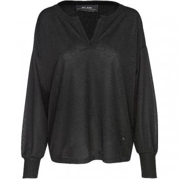 MOS MOSH Black Long Sleeve Blouse with V-Neck, Female, Size: XS