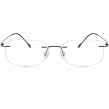 Gafas Recetadas Anti-Azules para Hombre - Rectángulo Sin Armazón Titanio Azules - SmartBuy Collection