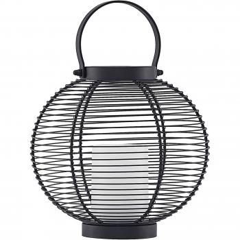 Lámpara Solar LED Mairuna Negra 22,7 cm - Decorativa y Moderna de Metal