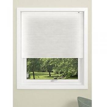Debel - Cortina Plisada, 100 x 130 cm, 100% poliéster, Color Negro, Blanco, 80 x 130 cm