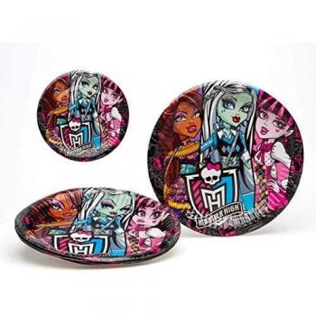 Atosa-Atosa-17126-pack 5 Platos 23 cms Monster High, Multicolor