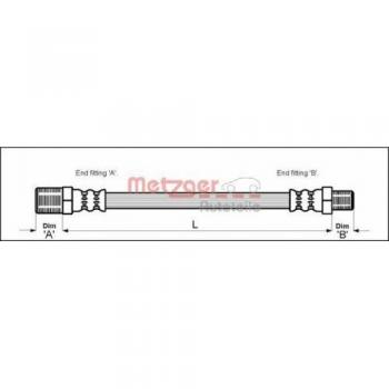 Metzger 4115148 Tubo flexible de frenos