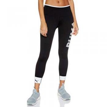 PUMA Modern Sports Fold Up Legging Mallas Deporte, Mujer, Black White, S