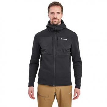 Montane Fury XT Full Zip Hooded Fleece Jacket - Black 2XL for Men
