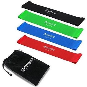 GIANCOMICS Set de 4 Piezas Bandas Elsticas para Yoga Ejercicio y Fitness Set de 4 Bandas Moldea Tu Cuerpo