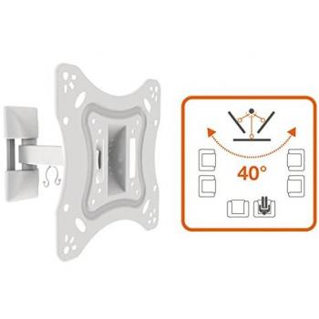 Estante de TV 28-42 con brazo orientable - Blanco 451059