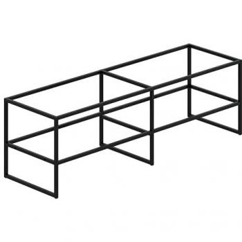 Estructura para Mueble de TV SR21 GAMET - Acero Negro, 150 x 45 x 25-45 cm, Estilo Industrial, 1 Unidad