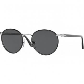Persol PO2422SJ 1119B1 Men's Sunglasses Silver Black Asian Fit Panthos Size 51