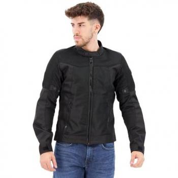 REV'IT! Chaqueta de Moto Vigor 2 Negra - Chaqueta textil de motocicleta, color negro, talla L
