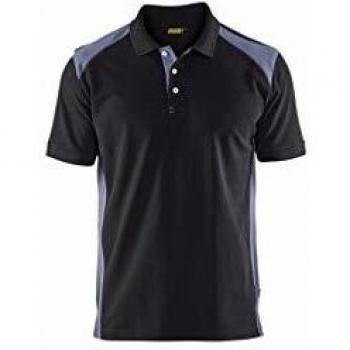 Polo Piqué de Trabajo Blaklader Negro/Gris Claro 4XL