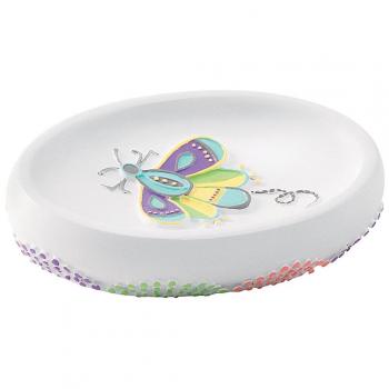 Gedy Grazia Jabonera, Resina, Blanco, 9.5 X 13.8 X 2.8