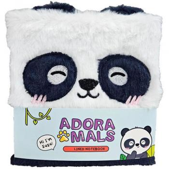 Cuaderno peluche A5 Oso Panda Adoramals