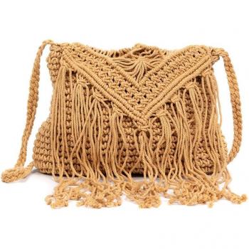 Zermeghedo bolso bandolera de algodón trenzado