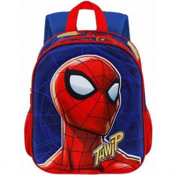 Mochila Infantil 3D Spiderman Marvel de Karactermania, Color Azul, 31cm