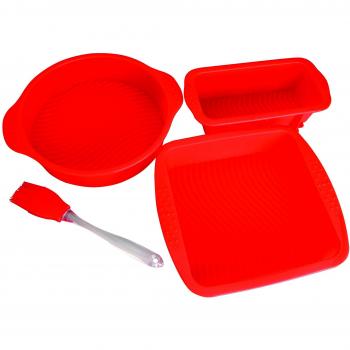 Lacor 66754 - Juego repostería horno silicona 4 pcs