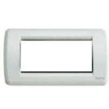 Placa Ronda Vimar Idea 4 Módulos Blanca Metalizada 16754.01