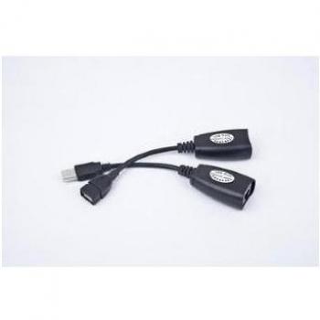Gembird Cable USB Kit DE Extension USB A TRAVES DE LAN hasta 30M, Negro