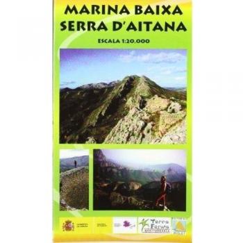 Marina Baixa. Serra d'Aitana, mapa excursionista. Escala 1:20.000. Piolet.