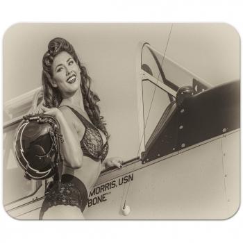 Alfombrilla de ratón Aeropuerto Avión Sexy piloto Mousepad