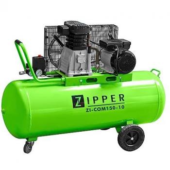 Compresor de Aire Zipper ZI-COM150-10 - 2200W, 230V, 356 L/min, 10 Bar, con correas y capacidad de 150 litros