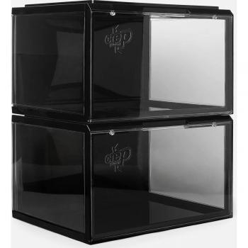 Crep Protect Shoe Storage Box - Ultimate Sneaker Crates 2.0, Shoe Organizer, Stackable Shoe Crates (2 Crates Per Pack)