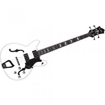 Hagstrom Viking White Gloss Electric Bass with Gigbag