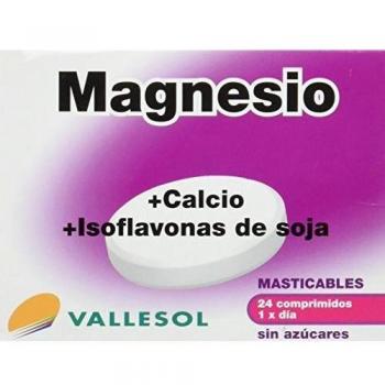 Vallesol Chewable Magnesium Calcium Isoflavones Tablets for Women 45+ - 24 Count