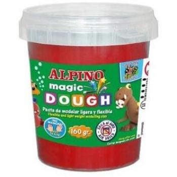 Alpino Magic Dough - Pasta de Modelar, 160 gramos, Color Rojo