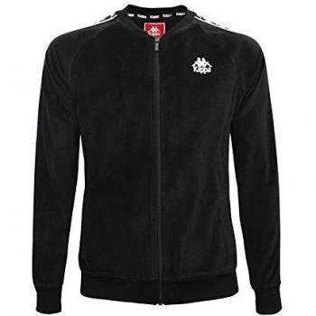 Kappa Men's Stylish Black/White Track Jacket - Zip-Through, Sizes S, M, L, XL