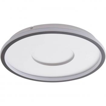 Plafón LED Lindby Edenia, blanco/negro, CCT, Ø 51 cm, lámpara de techo de plástico para salón y comedor (1 llama)