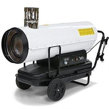 TROTEC Calefactor de gasoil IDE 50, Capacidad nominal de calor 50 kW (44.100 kcal), Ventilador del calentador de aceite, Calentador