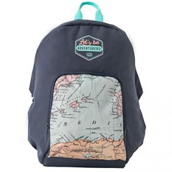 Mochila Antirrobo Mr. Wonderful Let's be adventurers! - Multicolor, Estándar, Grande, de Viaje
