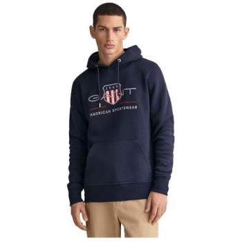 Gant Men's Regular Archive Shield Hoodie - Evening Blue, XXXL