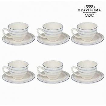 Set 6 tazze da tè con piatto - Kitchen's Deco Collezione by Bravissima Kitchen