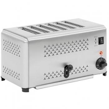 Tostadora Profesional Royal Catering 2500 W con 6 Ranuras, Temporizador y Bandeja para Migas de Acero Inoxidable